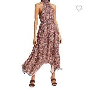 RAMY BROOK Leopard Handkerchief Dress flowy cocktail sz 8